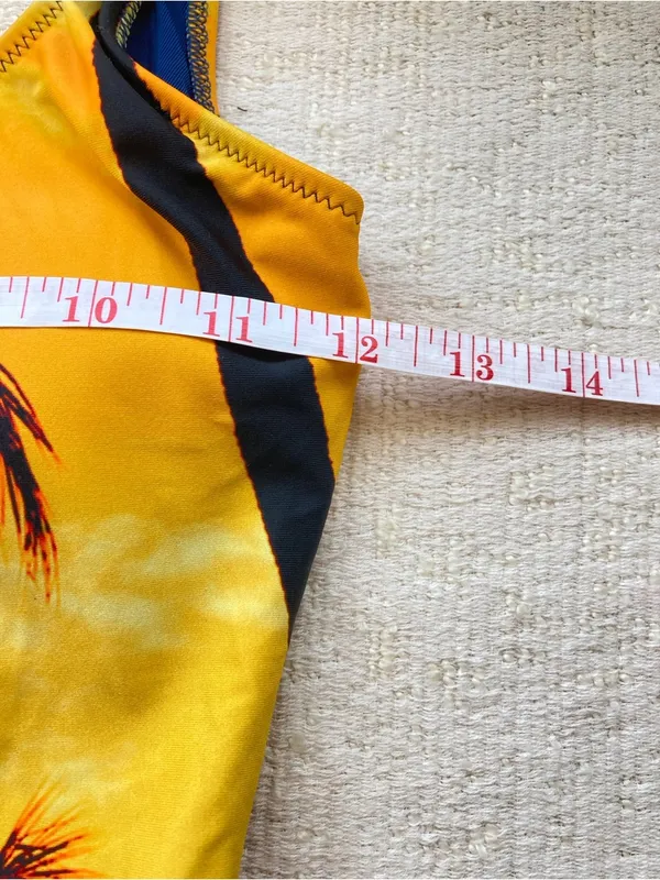 Aerie Sunset Palm Tree Cheekiest One Piece Swimsuit NWT XS - Image 6