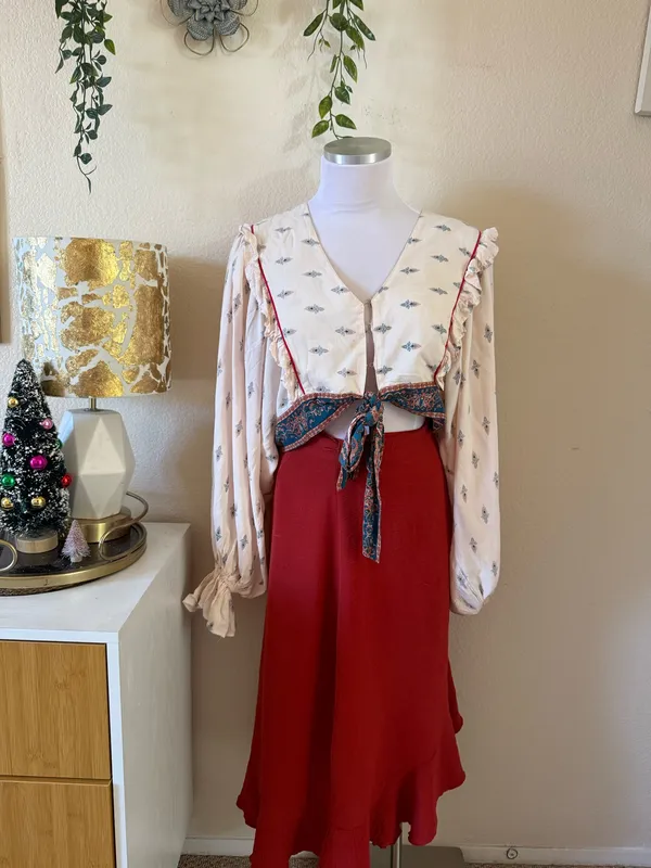 Sampeel one size rustic red skirt - Image 2
