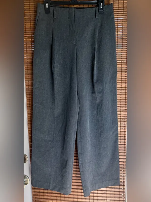 Musinsa Standard Woman Charcoal Wool Wide Leg Pants Size 28 US 6 - Image 2