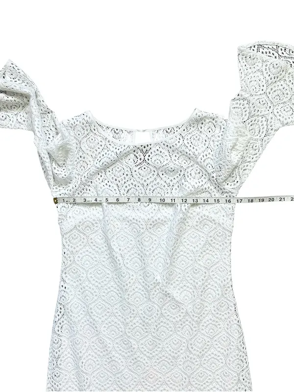 Lilly Pulitzer Fontaine Classic Shift Flounce Bell Sleeve Lined Dress White Smal - Image 7