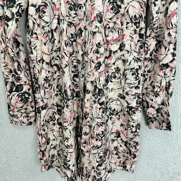 BCBgeneration Shift Dress Womens XXS Pink‎ Floral Long Sleeve Boho Whimsigoth - Image 4