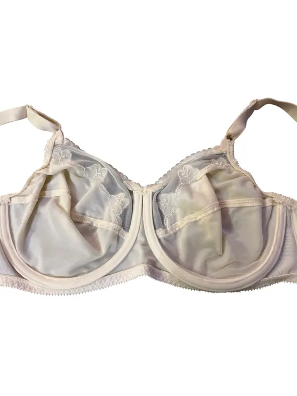 Full Coverage Bali Nude Bra Womens 38C Used Lace Mesh Underwire 0180 - Image 7