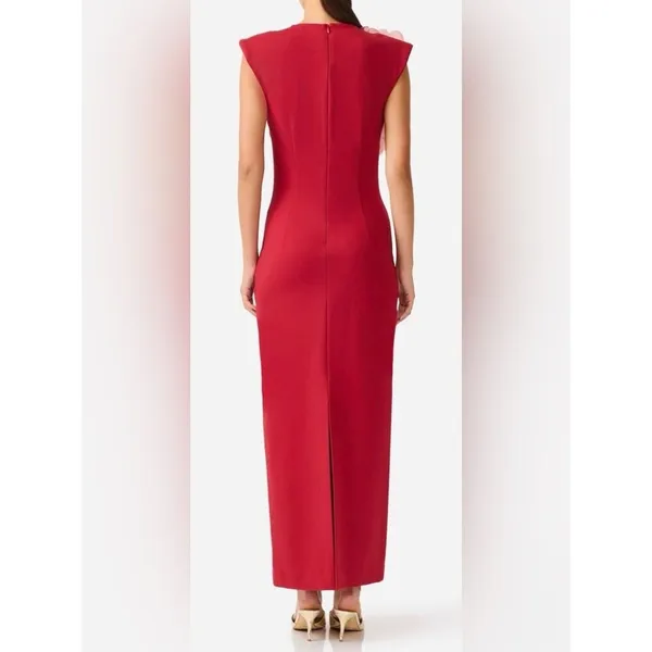 NEW Elliatt Zahara Floral Appliqué Sleeveless Red Midi Gown sz M - Image 4