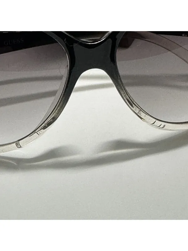 Guess Women's Gradient Black to Clear Oversized Sunglasses with Case and Cloth - Image 10