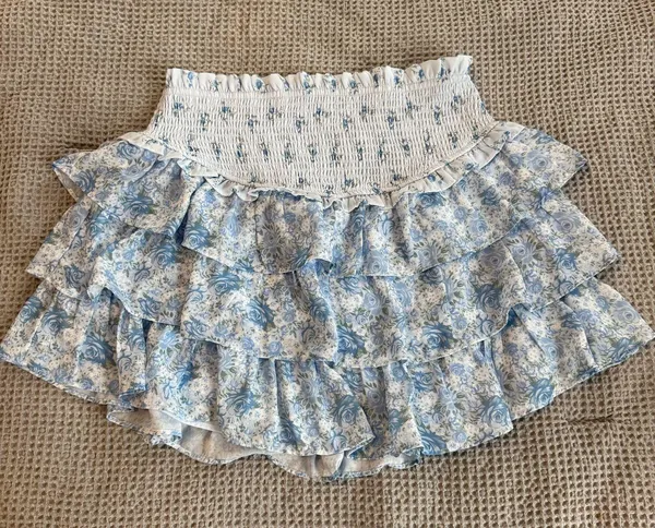 ALTAR’D STATE Andersyn Smocked Floral Tiered Mini Skirt - Image 3