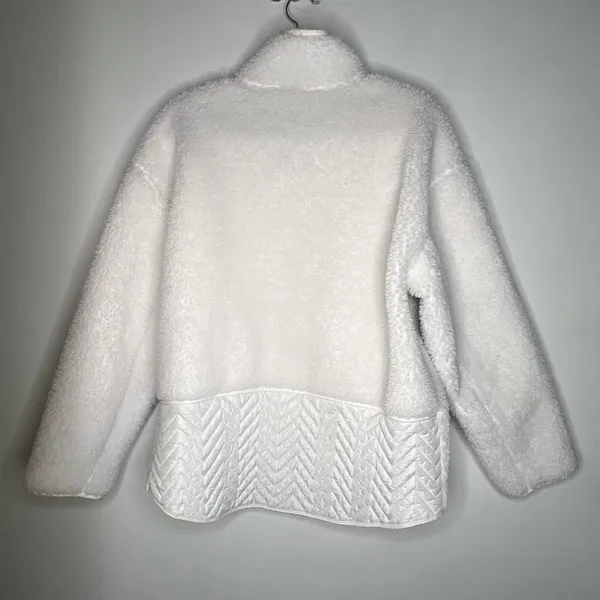 Athleta Sherpa Snap Pullover Size Large - Image 4