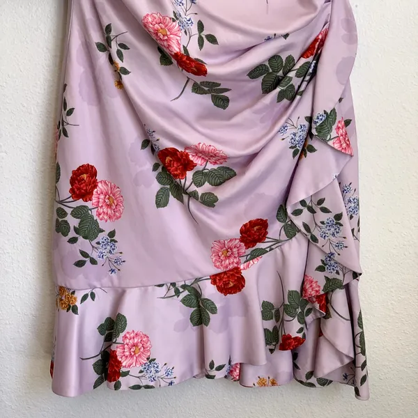 Keepsake Pretty One Floral Mini Dress in Lilac Purple‎ - Image 7