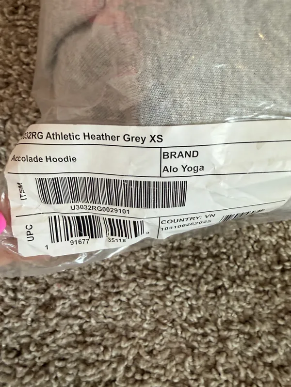 NWT Alo Accolade gray hoodie relaxed fit size xs unisex - Image 10