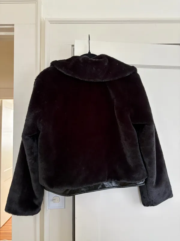 Maeve Zip Up Faux Fur Jacket - Image 7