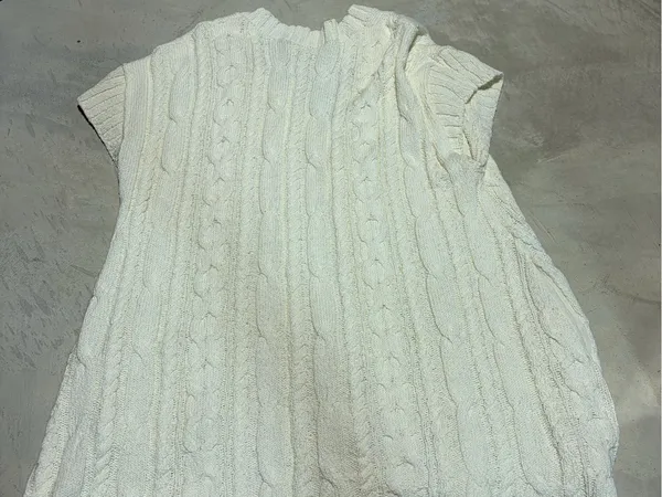 Free people Cream Cable Knit Button-Front tunic sweater dress large - Image 7