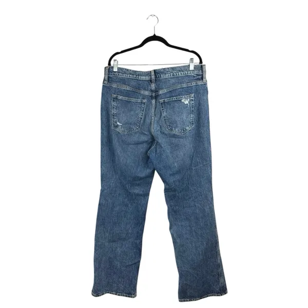 GAP Vintage Flare Women's Blue High Waist Distressed Denim Jeans Pants Size 32 - Image 2