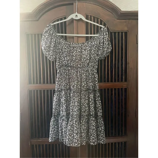Bailey Blue Black / White Floral Mini Dress - Image 7