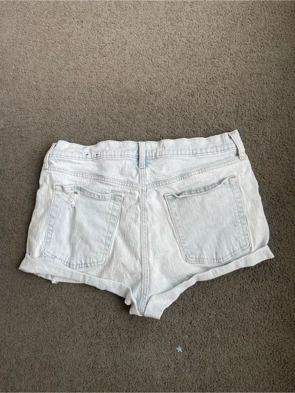 GAP Light Blue Distressed Denim Cutoff Shorts - Women's - Image 2