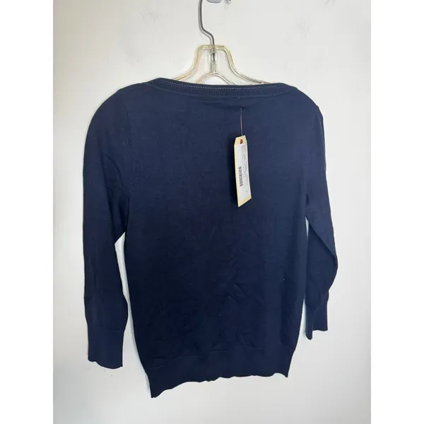 Brand New Ann Taylor Women's Size Small S Navy Blue Pullover Sweater Boatneck - Image 7
