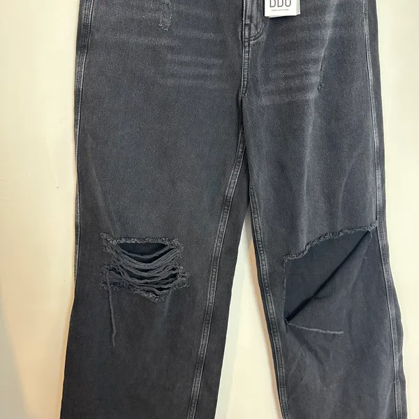 NWT - Urban Outfitters Puddle High Waist Denim Wide Leg Jean Goth Grunge - Image 5