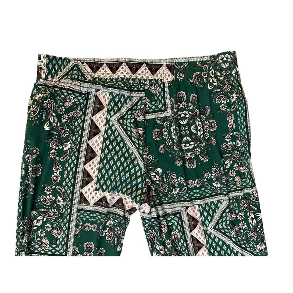 Maurices Pants Womens XL Used Green Black Casual Palazzo - Image 6