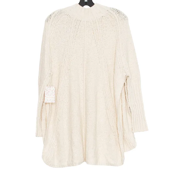 NWT Free People Sweater Spin Around Poncho Boho Oversized Chunky Cottage XS/S - Image 2