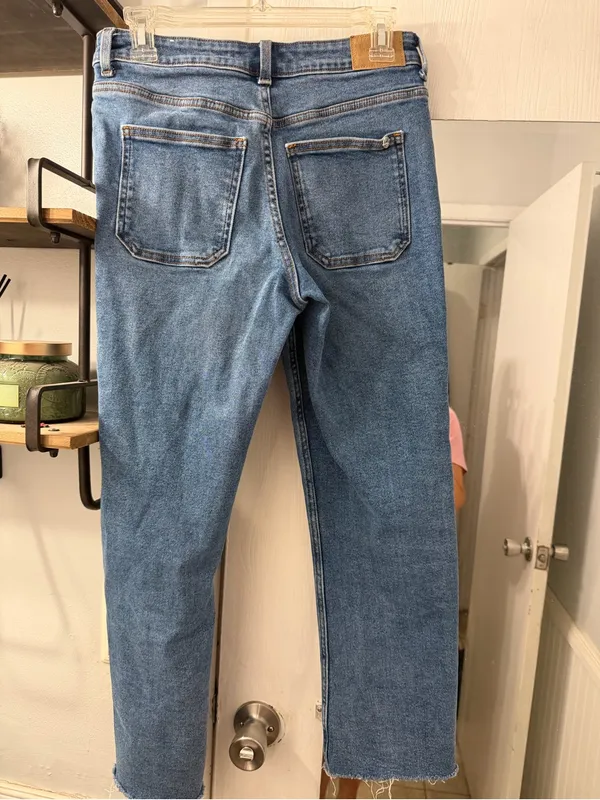 Zara Wide-Leg Jeans — Medium Blue - Image 4