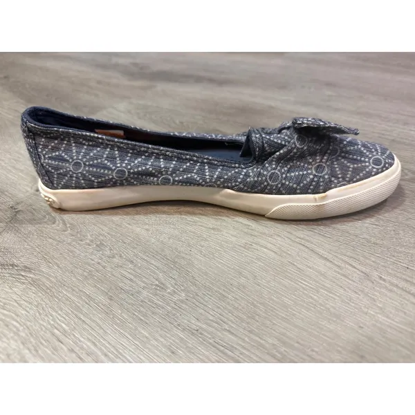 Rocket Dog Women's Size 8 Blue Geometric Canvas Bow Slip-On Ballet Sneakers - Image 5