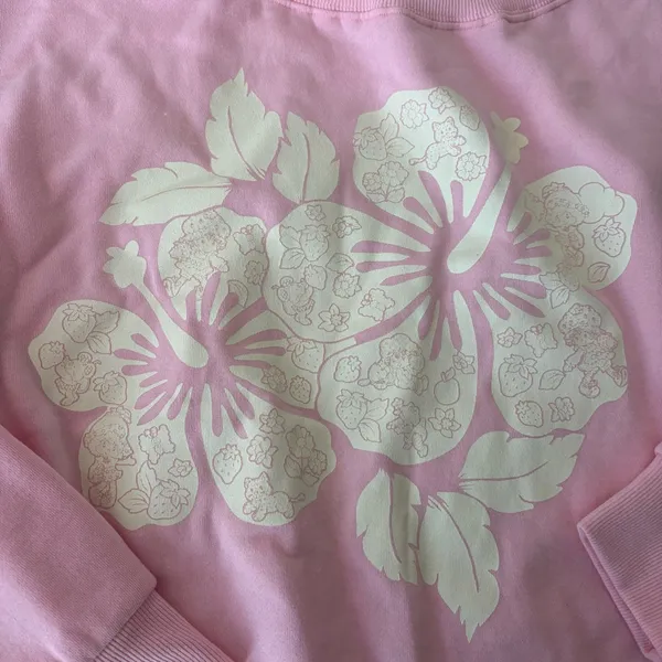 PacSun Pink Strawberry Shortcake Flower Crewneck - Image 2