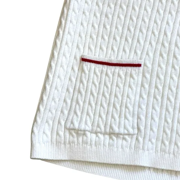 Lauren‎ Ralph Lauren White Cable Knit Cotton Sweater Tank Top Plus Size 1X VTG - Image 2
