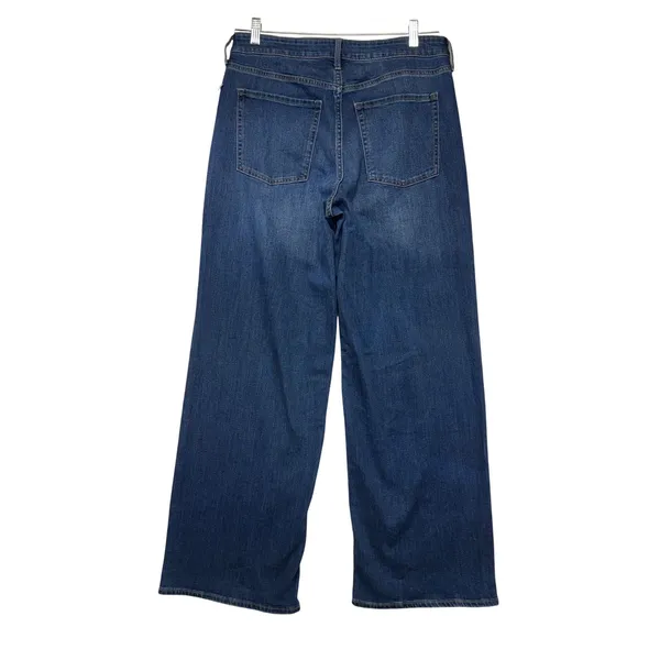 Old Navy High-Rise‎ Wow Wide Leg Jeans Womens 12 Medium Dark Wash Blue Denim NWT - Image 4