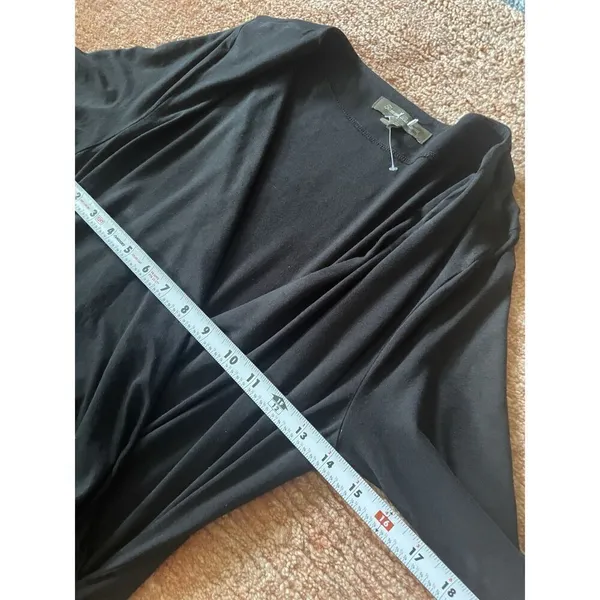 Tommy Bahama Black Faux Wrap Midi Dress 3/4 Sleeve Women’s Size Small - Image 5