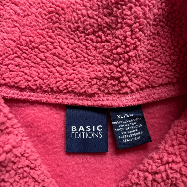 Basic editions XL pink fleece vest - Image 2