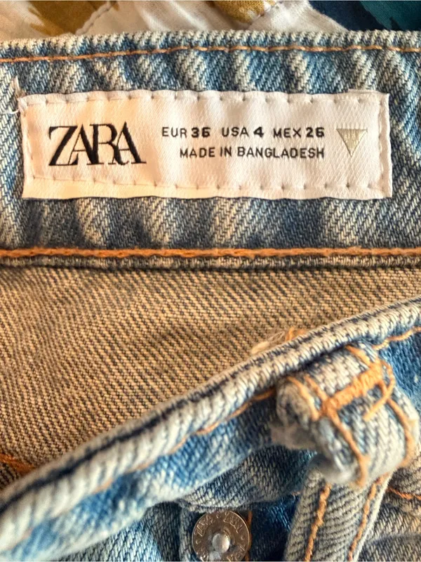 ZARA EUC TRF Ripped High-Waisted Denim Shorts - Image 6