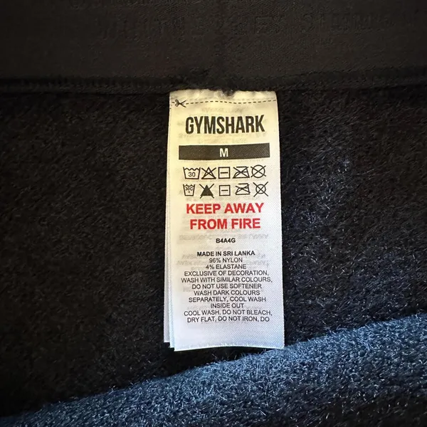 Gymshark Whitney Simmons Eyelash Black Fuzzy Bike Shorts Womens Medium - Image 3