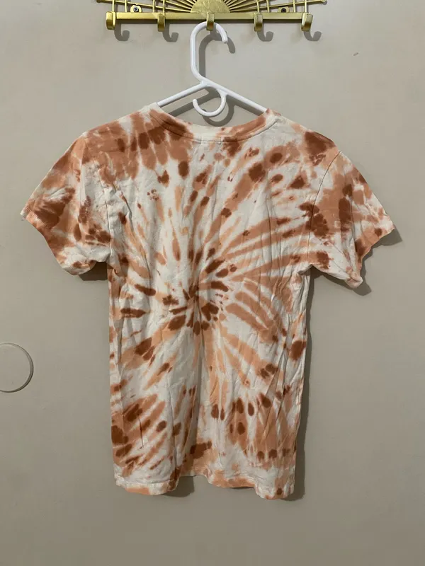 Billabong Pink Tie Dye Shirt with Palm Tree Embroidery - Image 2
