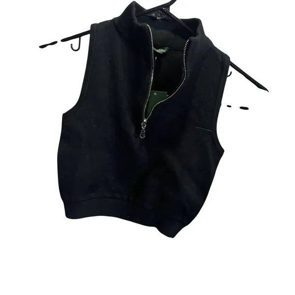Wild‎ Fable Womens Sleeveless Crop Half Zip Sweater XXS Black - Image 2