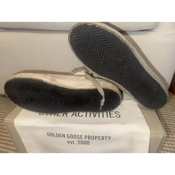 New Golden Goose Slide Classic White Gray Sneakers Size 10 - Image 6