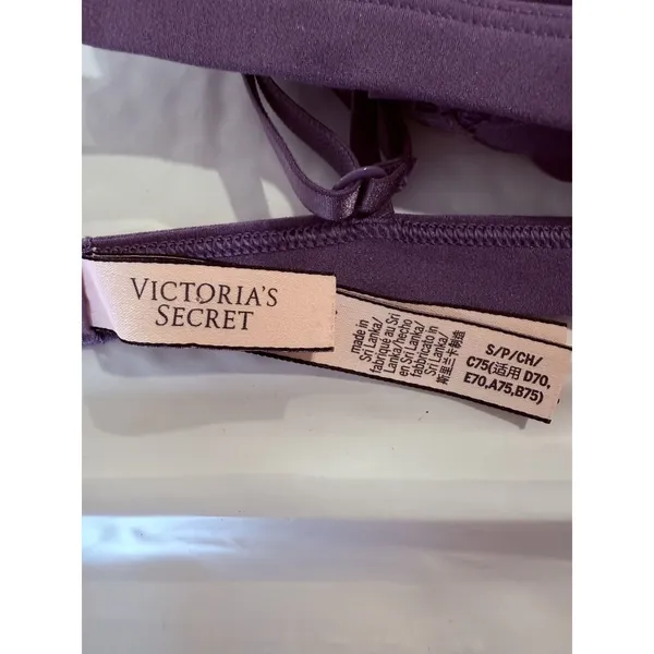VICTORIA SECRETS Purple‎ scallops bralette women size S - Image 4