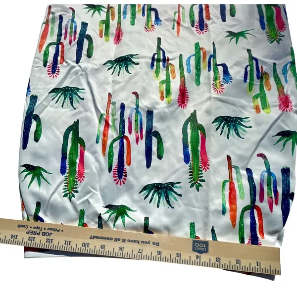 OVI Women White Multi Color Cactus Print Pencil Skirt‎ S2334 Size Small - Image 10