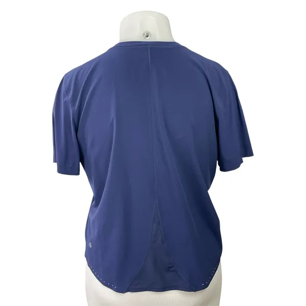 Lululemon Blue Short Sleeve Lightweight Stretch Running Tee T-Shirt Top Size 14 - Image 3