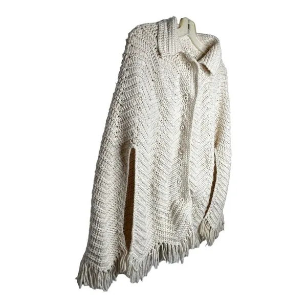 Vintage Hand Crocheted‎ Cape Size undefined - Image 5