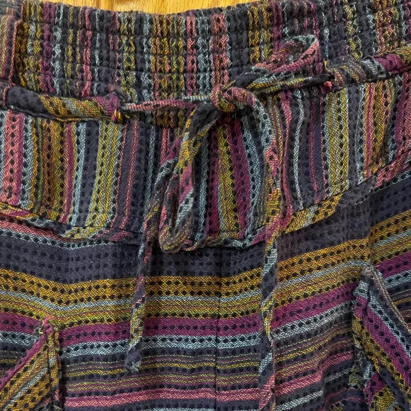 Free People Sweet Escape High‎ Waist Harem Woven Striped Pants Pouch Pockets XS - Image 8