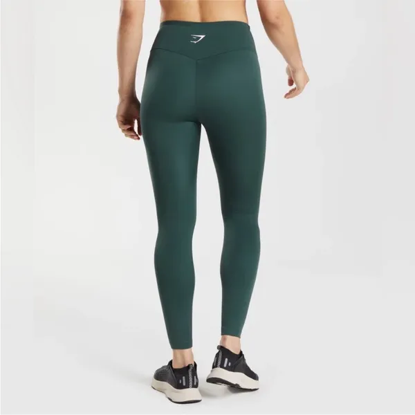 GYMSHARK Green Training Leggings High Rise - Image 3