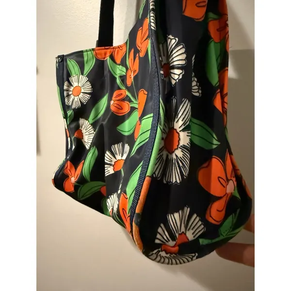 Kate Spade The Little Better Sam‎ Daisy Vines Medium Tote Rich Navy Multicolor J - Image 6