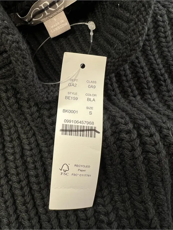 J. Crew Relaxed Rollneck Sweater in Black Size Small NWT - Image 5