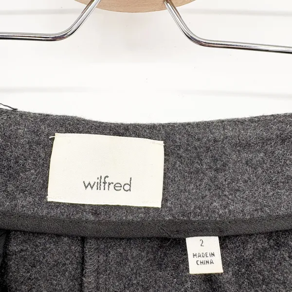Wilfred Womens Charcoal Wool Cashmere Blend Minimalist Tapered Trousers Size‎ 2 - Image 4