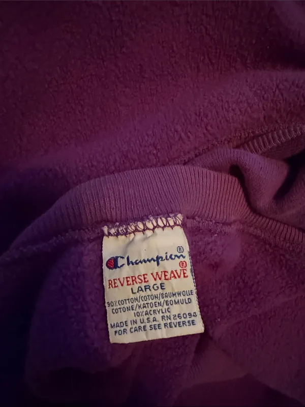 💜😍🔥 Most Amazing Vintage Oversized Champion Purple Crewneck Sweatshirt - Image 6