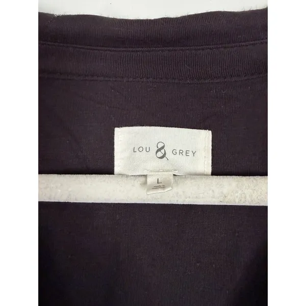 Lou & Grey Womens Sz L Black Sleeveless Stretch Pullover Top Shirt Collared - Image 6