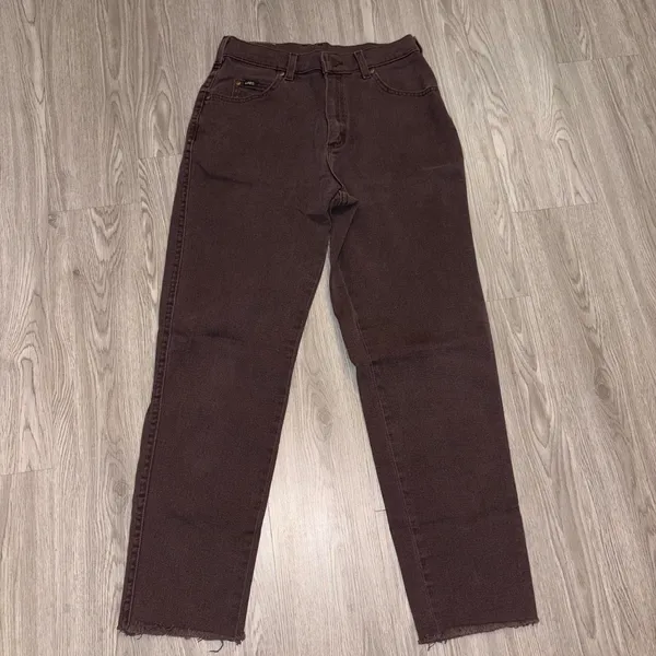 Lee Vintage Brown High Waisted Straight Leg Jeans - Image 3