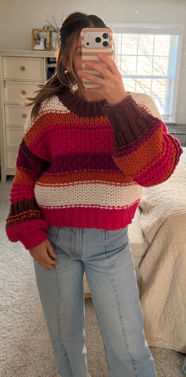 Altar'd State Striped chunky knit sweater - Image 2