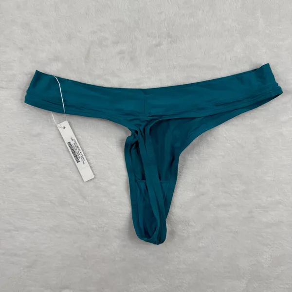 CUUP The Plunge Mesh Bra 32B and Thong Size 3 Set‎ Turquoise Teal NWT - Image 10