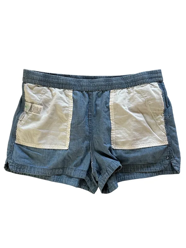 J.Crew Seaside Chambray Drawstring Shorts Blue 100% Cotton Size L - Image 3