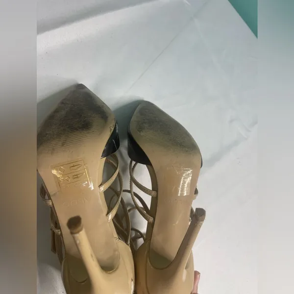 Aldo‎ black and beige strap heels size 8 - Image 7