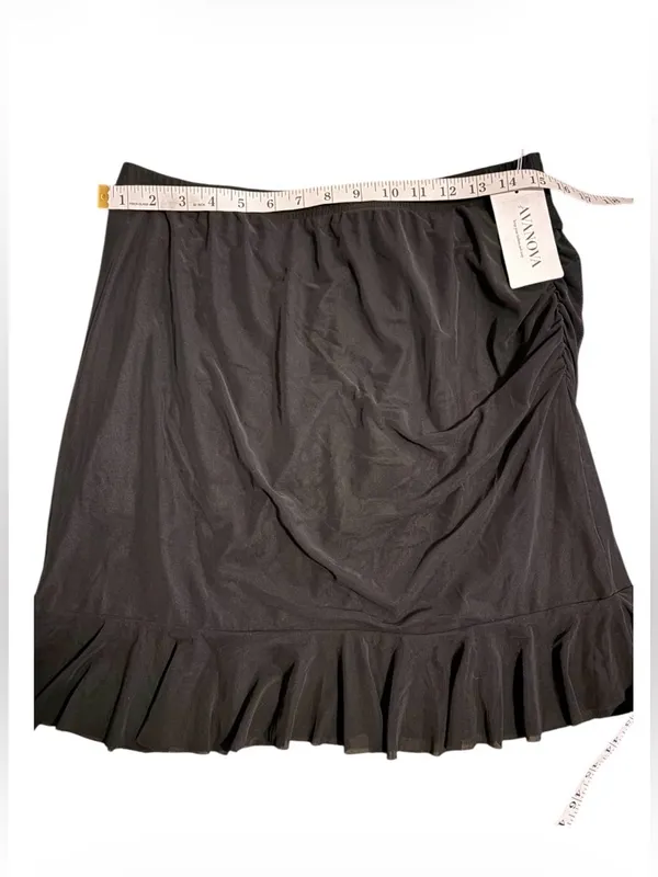 Black Ruffled Tiered Mini Skirt - Women - Image 2